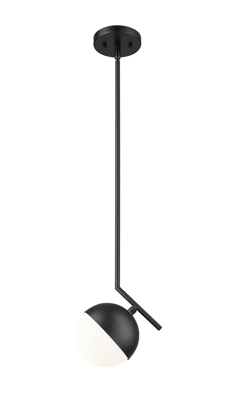 Realm Sphere 1 Light 8.5" Pendant in Matte Black