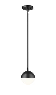 Realm Sphere 1 Light 8.5" Pendant in Matte Black