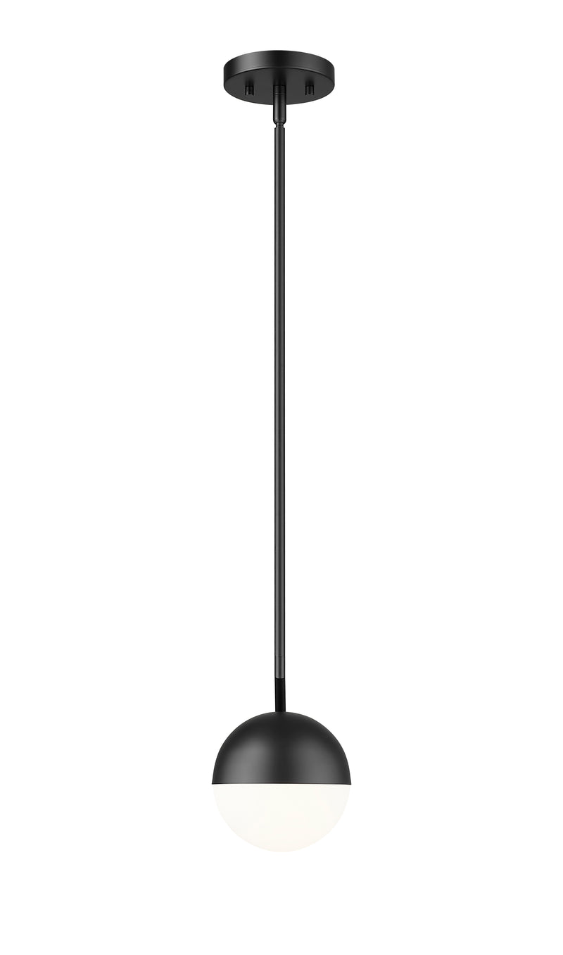 Realm Sphere 1 Light 8.5" Pendant in Matte Black