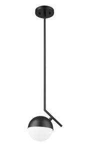 Realm Sphere 1 Light 8.5" Pendant in Matte Black