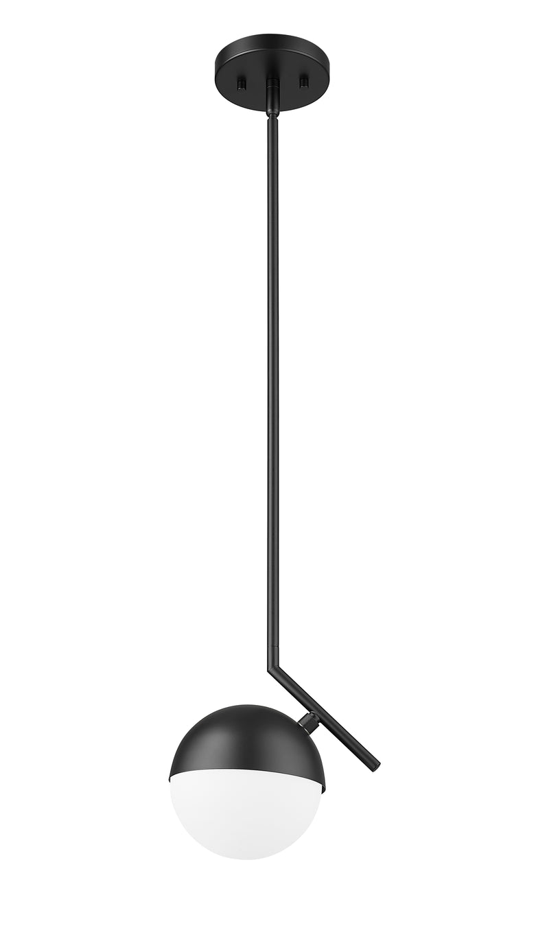 Realm Sphere 1 Light 8.5" Pendant in Matte Black
