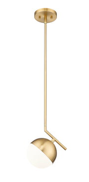 Realm Sphere 1 Light 8.5" Pendant in Modern Gold