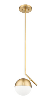 Realm Sphere 1 Light 8.5" Pendant in Modern Gold
