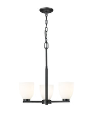Naya 3 Light 19.25" Chandelier in Matte Black