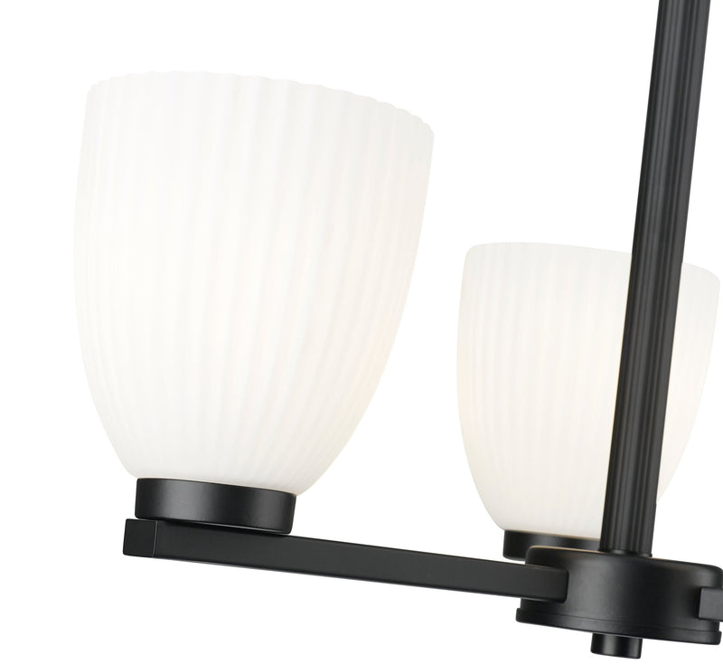 Naya 3 Light 19.25" Chandelier in Matte Black