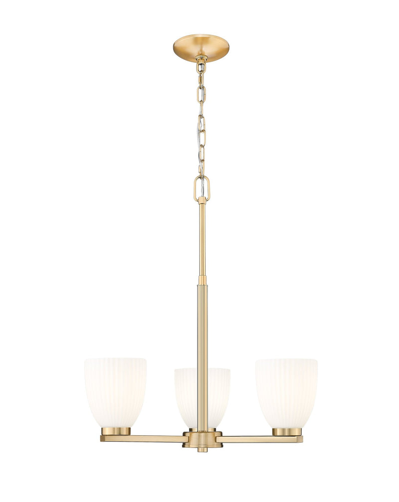 Naya 3 Light 19.25" Chandelier in Modern Gold