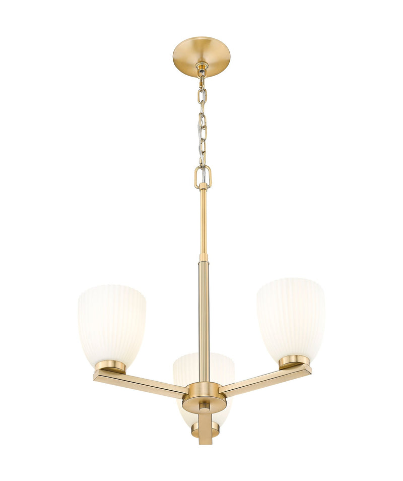 Naya 3 Light 19.25" Chandelier in Modern Gold