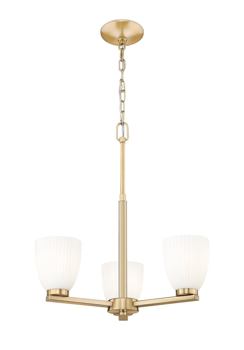 Naya 3 Light 19.25" Chandelier in Modern Gold