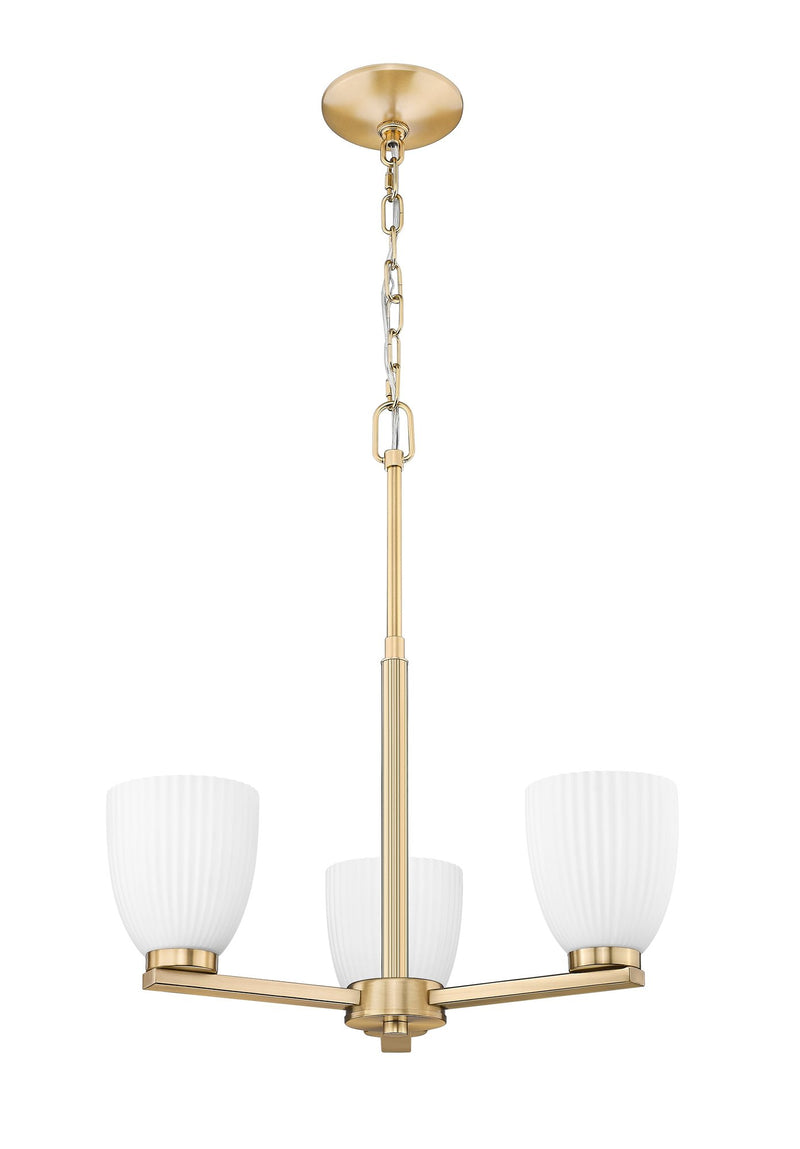 Naya 3 Light 19.25" Chandelier in Modern Gold
