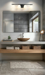 Naya 4 Light 32" Vanity in Matte Black in a room setting