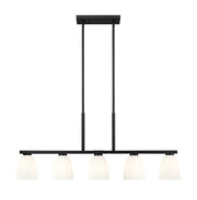Naya 5 Light 44.5" Linear Pendant in Matte Black
