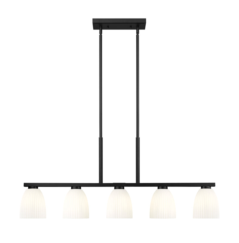 Naya 5 Light 44.5" Linear Pendant in Matte Black