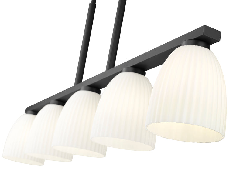 Naya 5 Light 44.5" Linear Pendant in Matte Black
