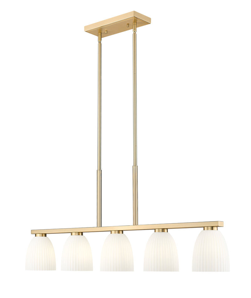 Naya 5 Light 44.5" Linear Pendant in Modern Gold