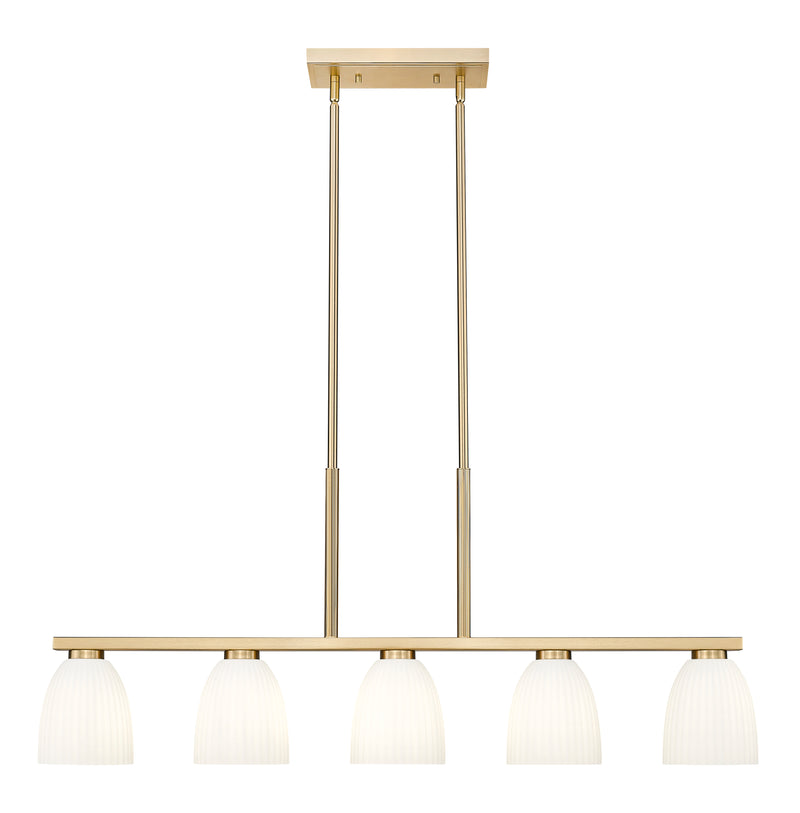 Naya 5 Light 44.5" Linear Pendant in Modern Gold