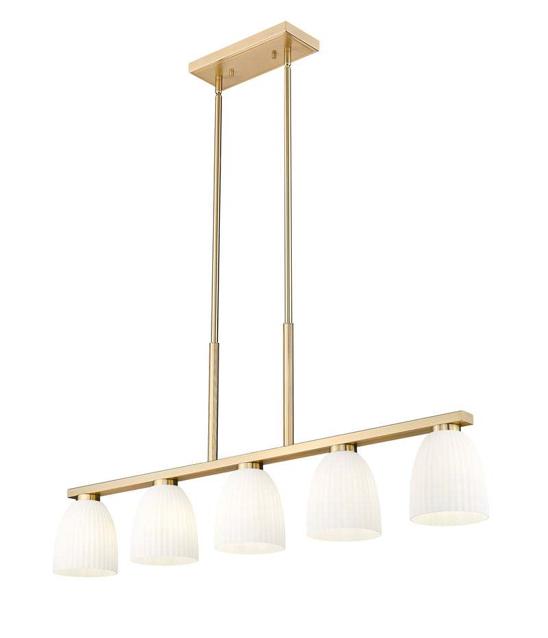 Naya 5 Light 44.5" Linear Pendant in Modern Gold