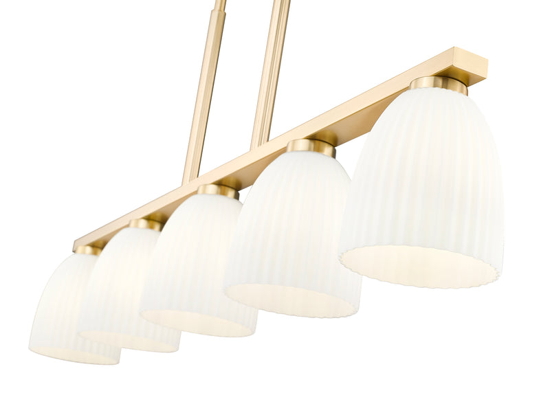 Naya 5 Light 44.5" Linear Pendant in Modern Gold