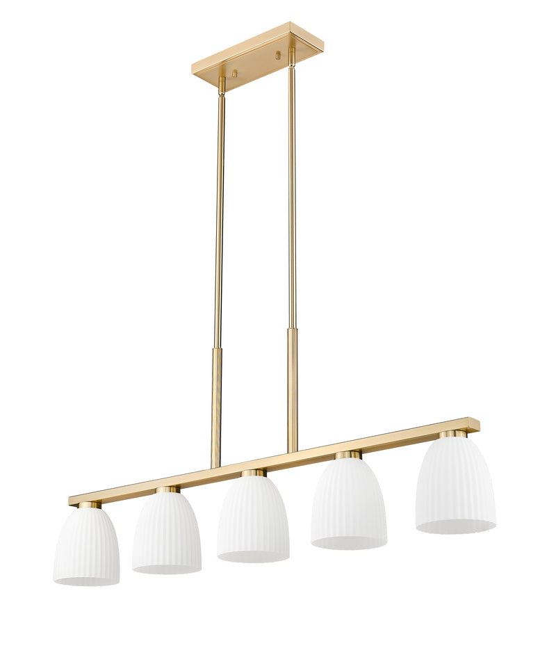 Naya 5 Light 44.5" Linear Pendant in Modern Gold
