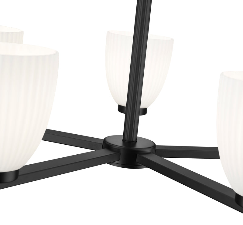 Naya 5 Light 25.25" Chandelier in Matte Black
