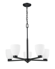 Naya 5 Light 25.25" Chandelier in Matte Black