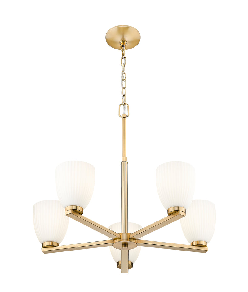 Naya 5 Light 25.25" Chandelier in Modern Gold