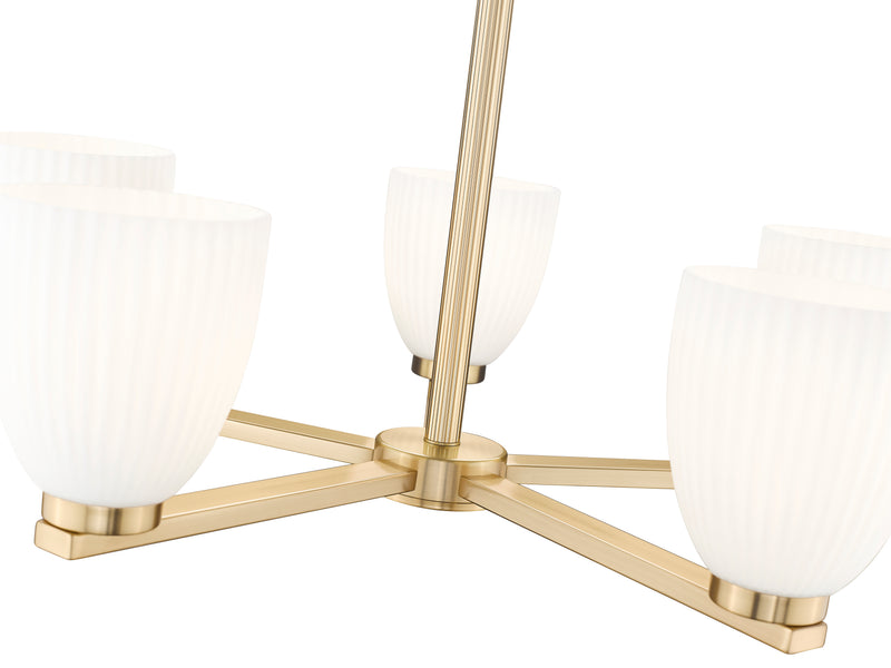 Naya 5 Light 25.25" Chandelier in Modern Gold