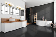 Naya 5 Light 40" Vanity in Modern Gold in a room setting