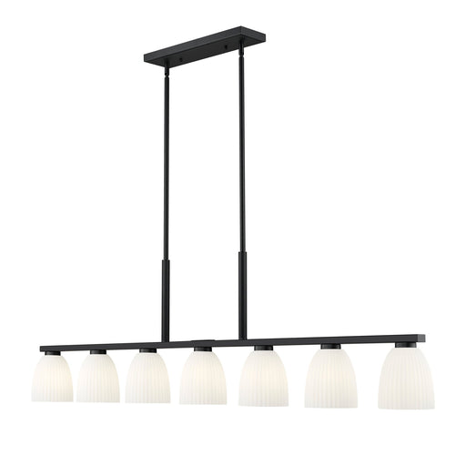 Naya 7 Light 64" Linear Pendant in Matte Black