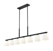 Naya 7 Light 64" Linear Pendant in Matte Black
