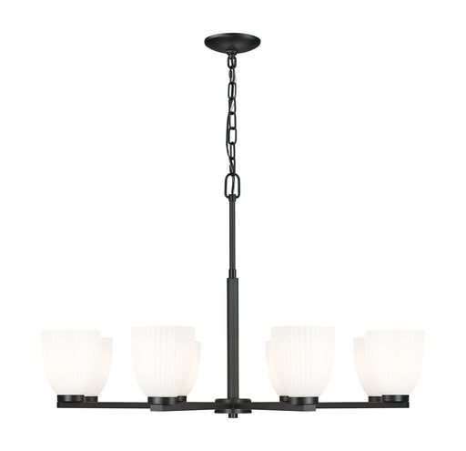 Naya 8 Light 33.25" Chandelier in Matte Black