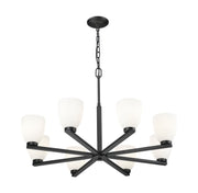 Naya 8 Light 33.25" Chandelier in Matte Black