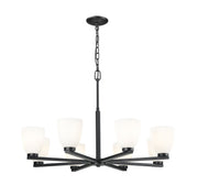 Naya 8 Light 33.25" Chandelier in Matte Black