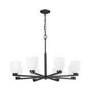 Naya 8 Light 33.25" Chandelier in Matte Black