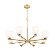 Naya 8 Light 33.25" Chandelier in Modern Gold