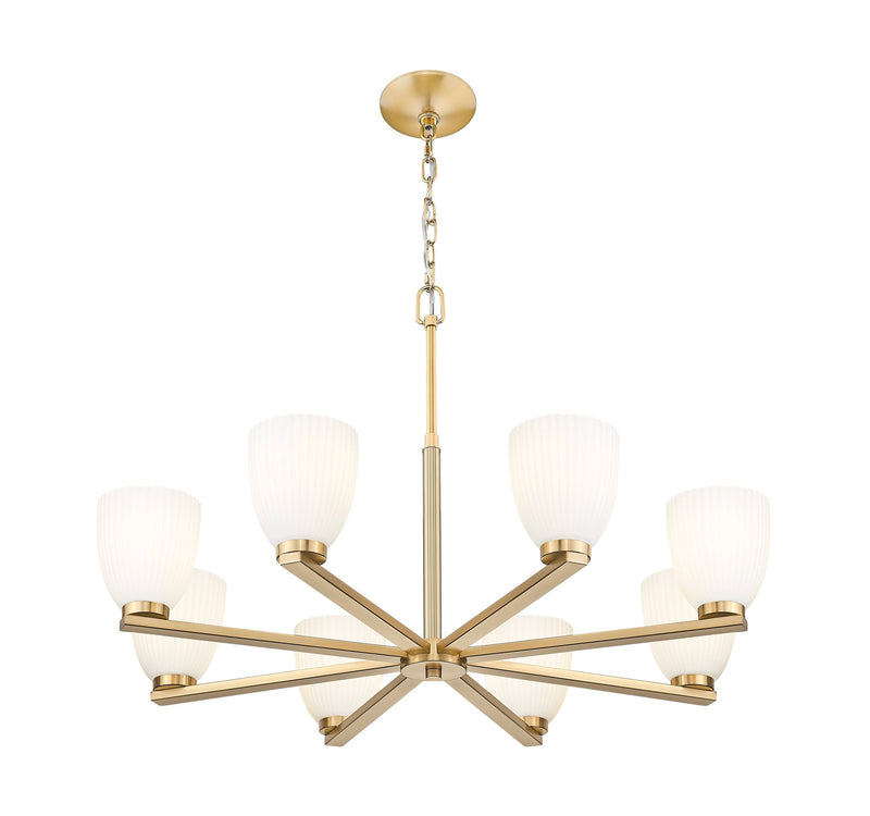 Naya 8 Light 33.25" Chandelier in Modern Gold
