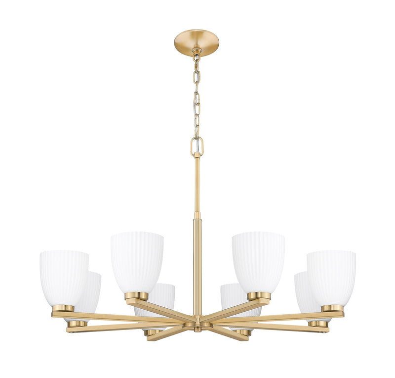 Naya 8 Light 33.25" Chandelier in Modern Gold
