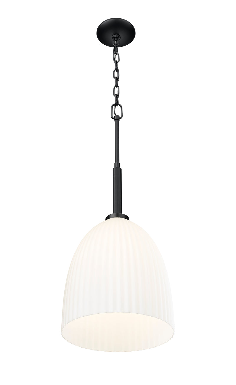 Naya 1 Light 11.75" Pendant in Matte Black