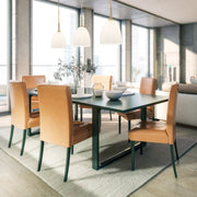 Naya 1 Light 11.75" Pendant in Modern Gold in a room setting