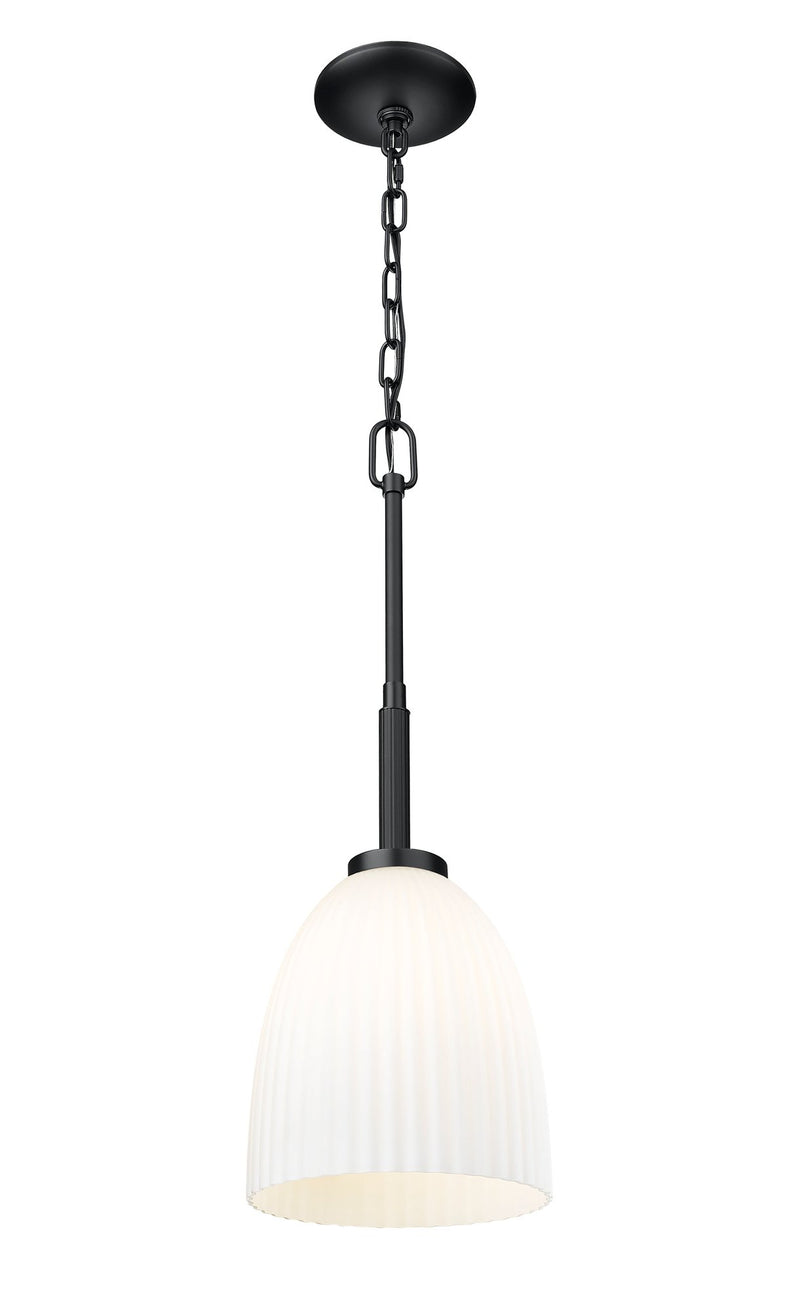 Naya 1 Light 8" Pendant in Matte Black