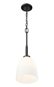 Naya 1 Light 8" Pendant in Matte Black