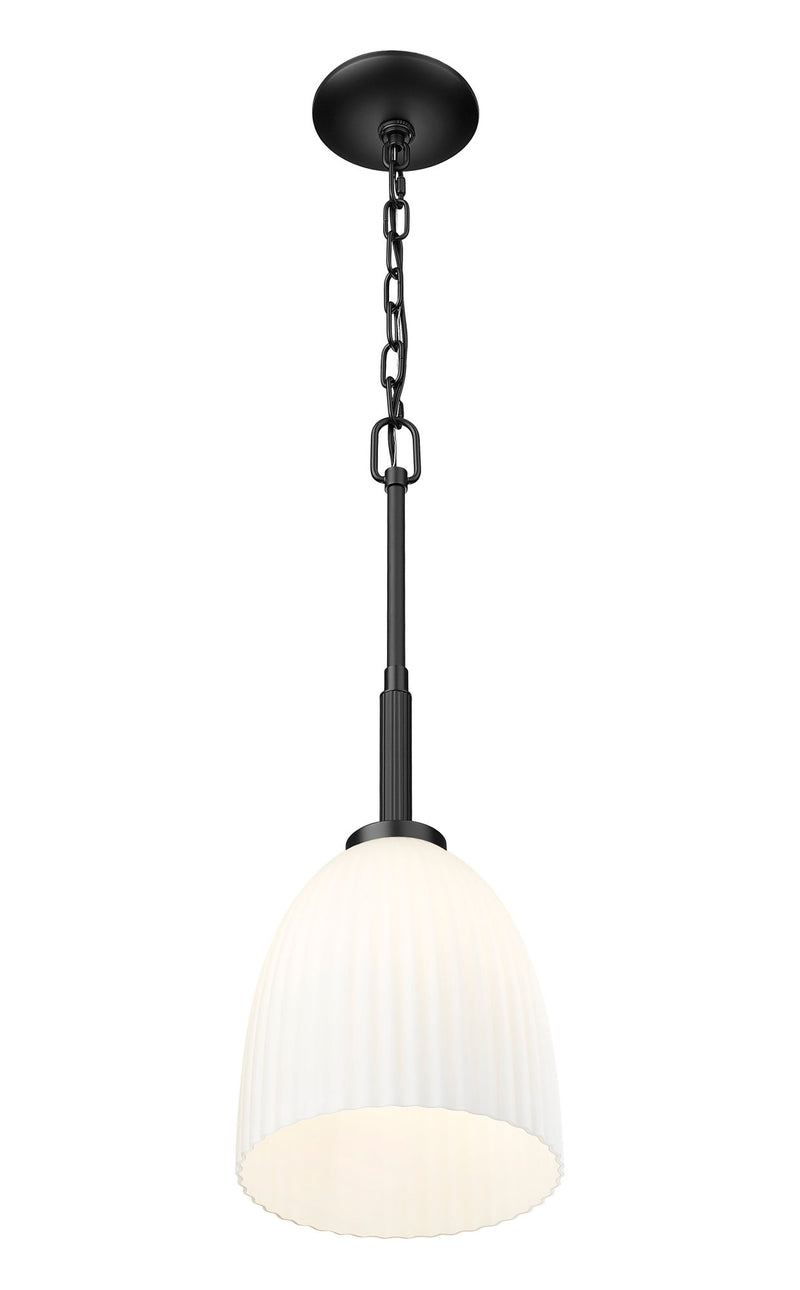 Naya 1 Light 8" Pendant in Matte Black