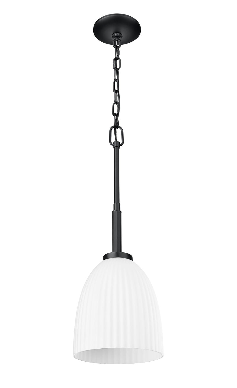 Naya 1 Light 8" Pendant in Matte Black