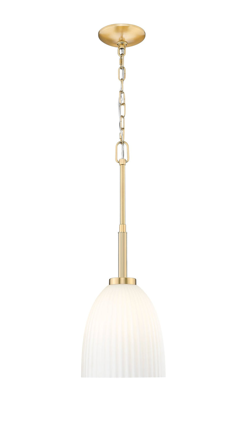 Naya 1 Light 8" Pendant in Modern Gold