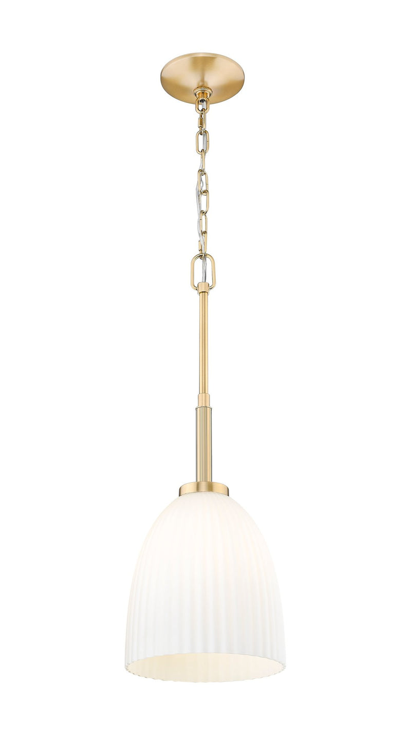 Naya 1 Light 8" Pendant in Modern Gold