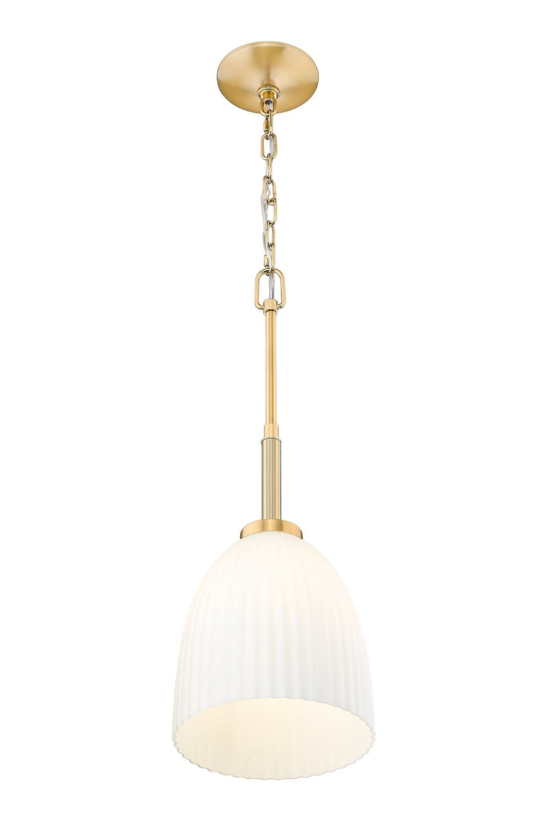 Naya 1 Light 8" Pendant in Modern Gold