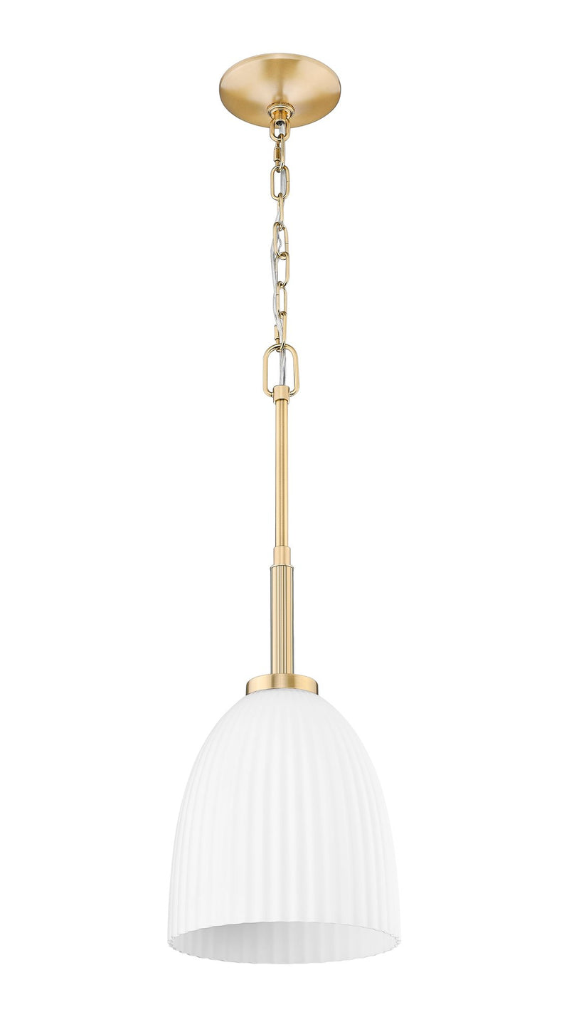 Naya 1 Light 8" Pendant in Modern Gold