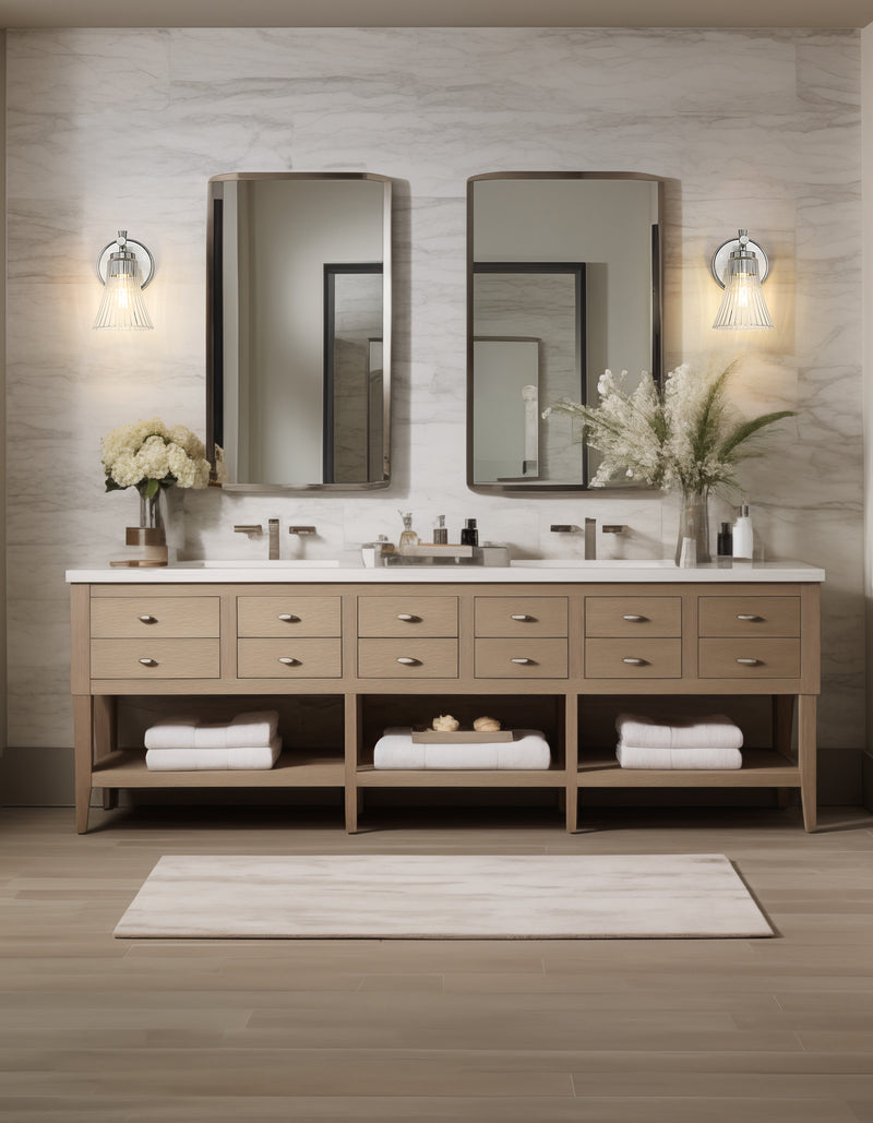 Belle 1 Light 5.25" Wall Sconce in Brushed Nickel in a room setting