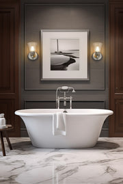 Belle 1 Light 5.25" Wall Sconce in Brushed Nickel in a room setting