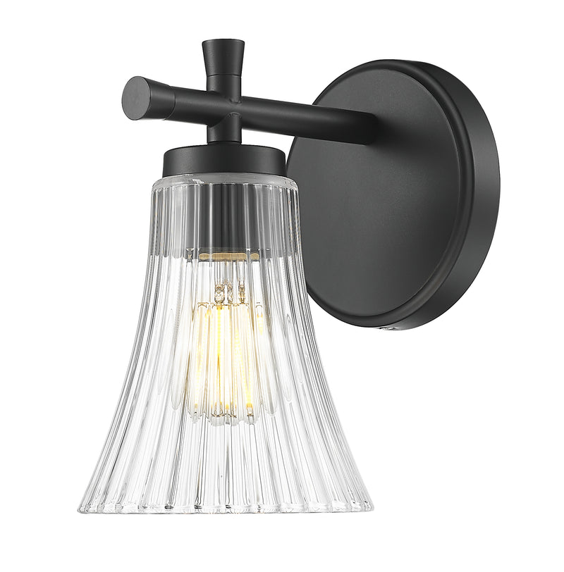 Belle 1 Light 5.25" Wall Sconce in Matte Black