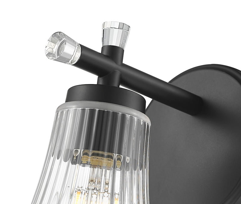 Belle 1 Light 5.25" Wall Sconce in Matte Black